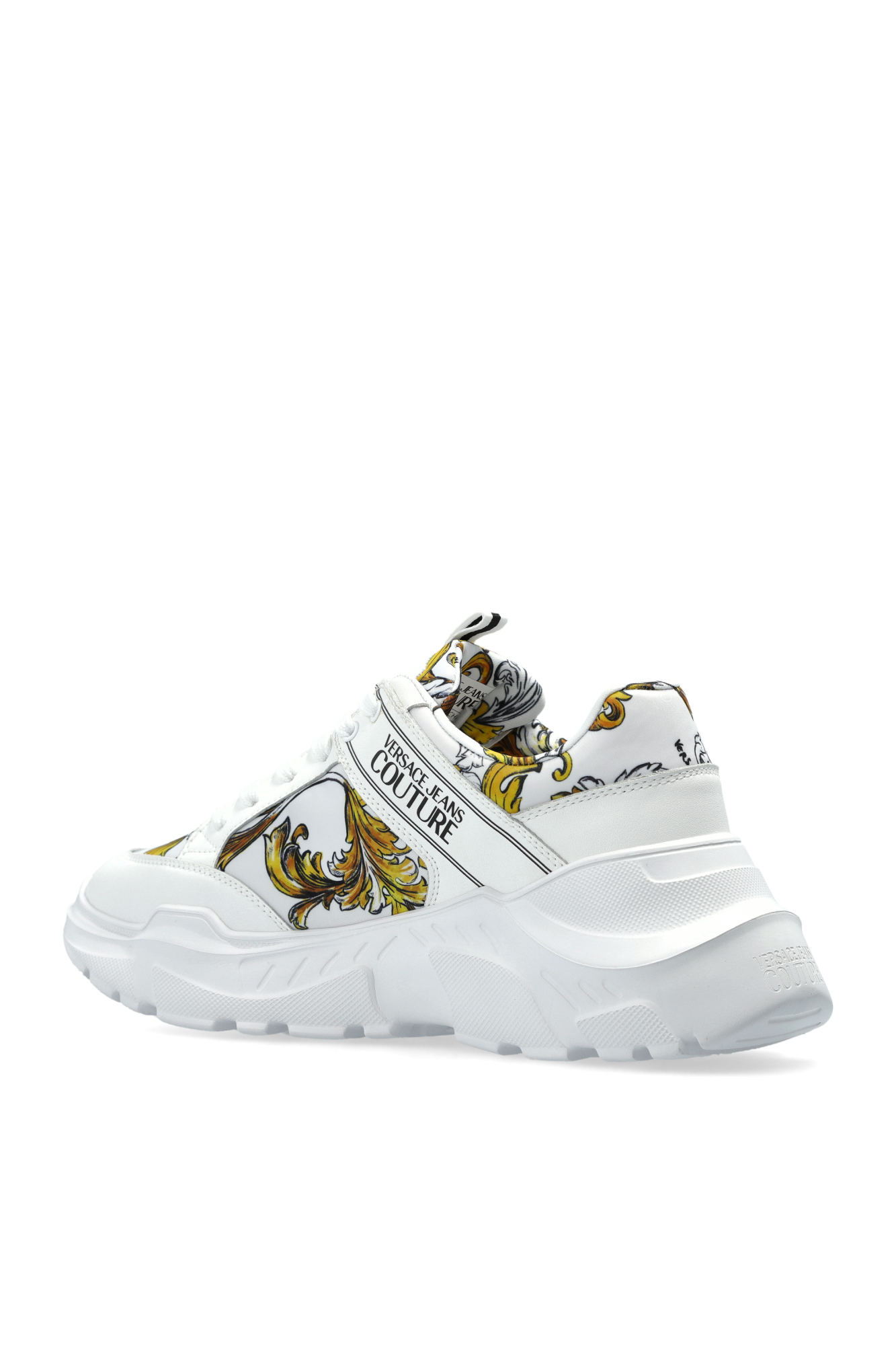 VERSACE｜SNEAKERS (Logo Speedtrack Sneakers (78YA3SC2 ZS Speedtrack Logo Sneakers Black,Print | VERSACE US